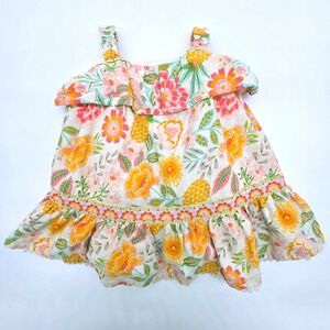 Rachel Zoe Floral Ruffle Strap Dress Baby Girls Size 18M